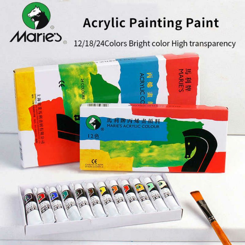 สีอะคริลิค Acrylic color ยี่ห้อ Maries