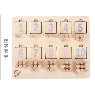 Wooden counting Puzzle ของเล่นแนวมอนเตสเซอรี่ มาแนะนำอีกแล้ว ชุดนี้เป็นอีกชุดที่ควรมีไว้นะคะ