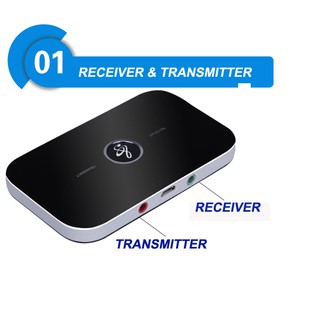 6 Wireless Audio Bluetooth Transmitter Music Receiver Stereo Dongle อะแดปเตอร์