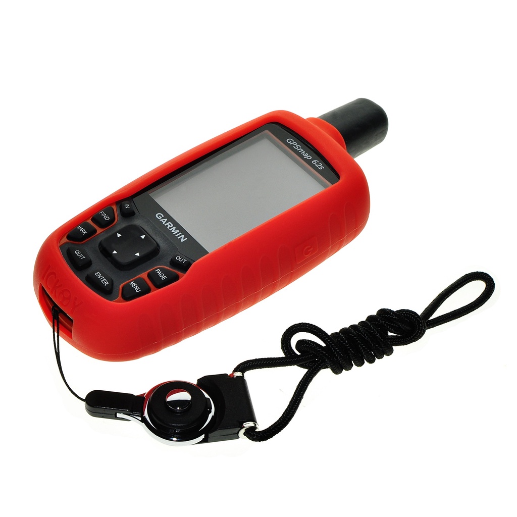ป้องกันกรณี + สีดําที่ถอดออกได้แหวนสายคล้องคอ Lanyard สําหรับ Garmin GPS GPSMAP 62 63 64 62s 62sc 62