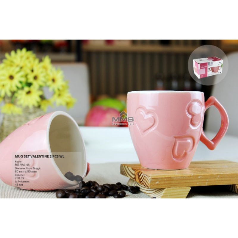 MUK SET 2 ชิ้น VALENTINE WHITELINE