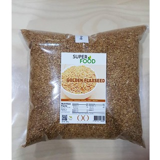 แฟลกซีดสีทอง ออร์แกนิค แบบเม็ด (Organic Golden Flaxseed) ขนาด 1000 กรัม (1 kg)