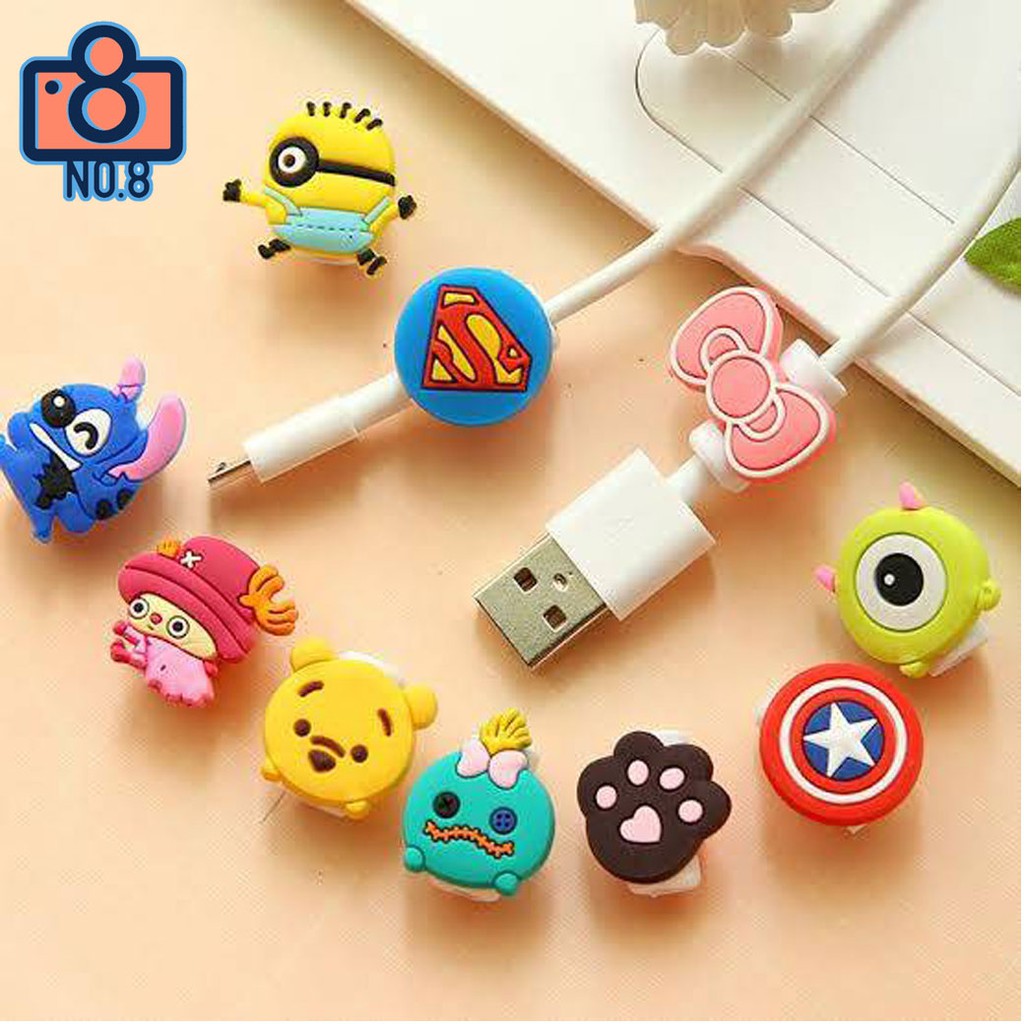 ที่่ล็อคสายชาร์จCCP Charger Cable Protector ตัวล็อค กันสายชาร์จหัก ถนอมสาย ลายการ์ตูน