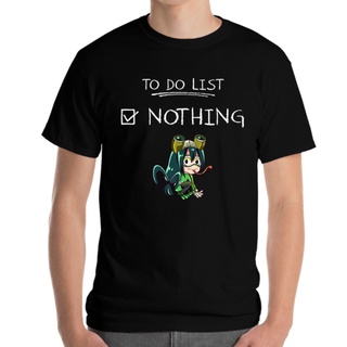 เสื้อยืด พิมพ์ลาย R3 Tsuyu Asui To Do List Nothing My Hero Academia Chibi สําหรับผู้ชาย