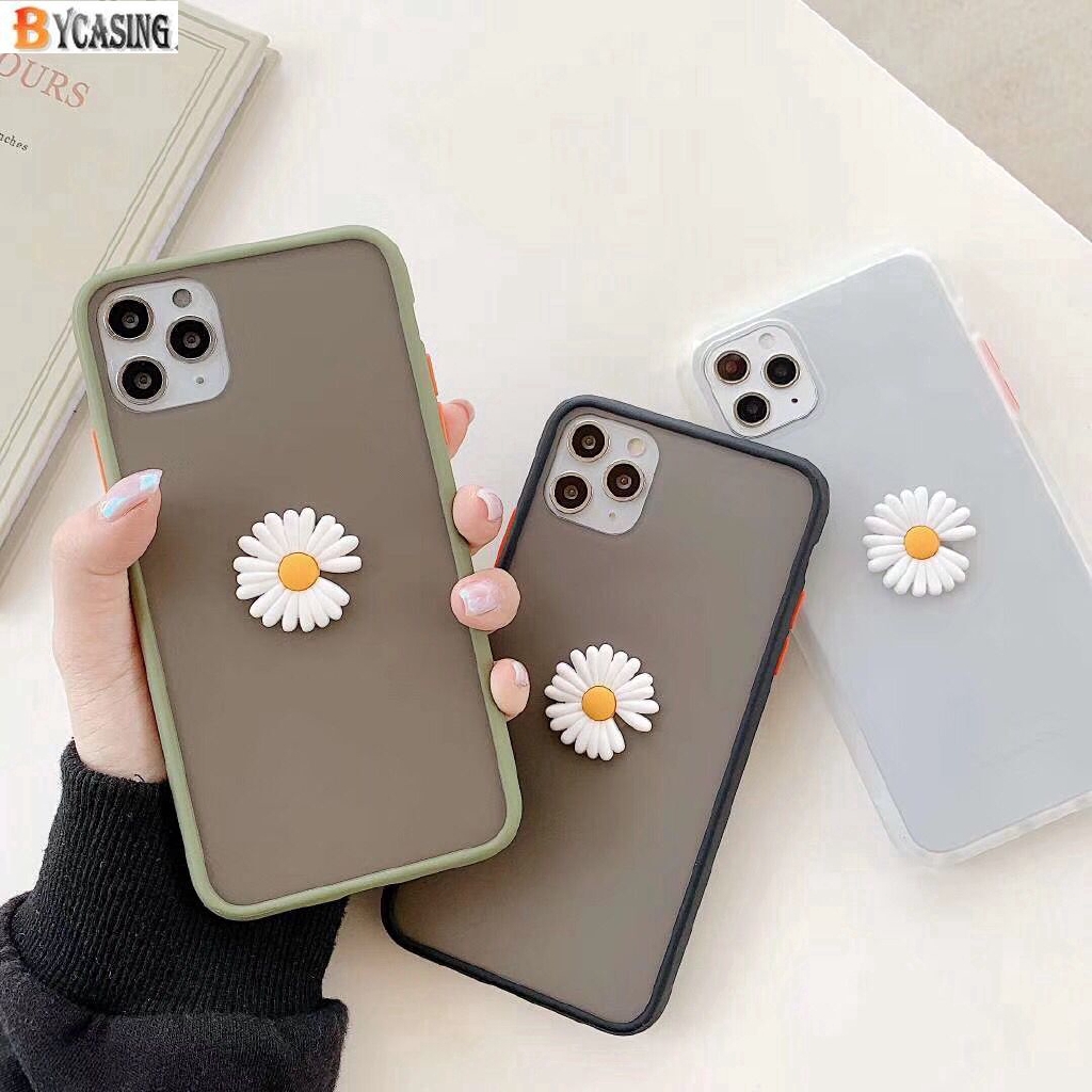 Samsung Galaxy A7 2018 A9 2018 J2 Prime J4 J6 Prime J7 Prime J6 Plus J8 2018 3D Daisy Flower Matte T