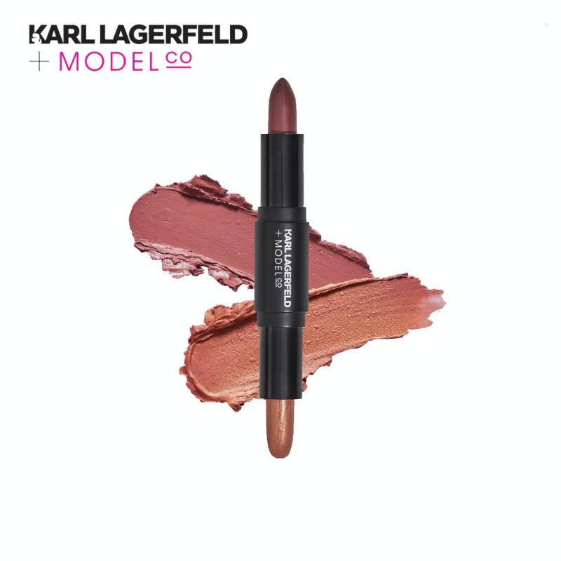 Karl Lagerfeld + ModelCo أحمر شفاه مزدوج Shade & Sculpt — صورة 4
