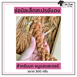 อาหารนก มิลเล็ตพวง มิลเล็ตสเปรย์แดง (Millet Spray) ขนาด 500g.