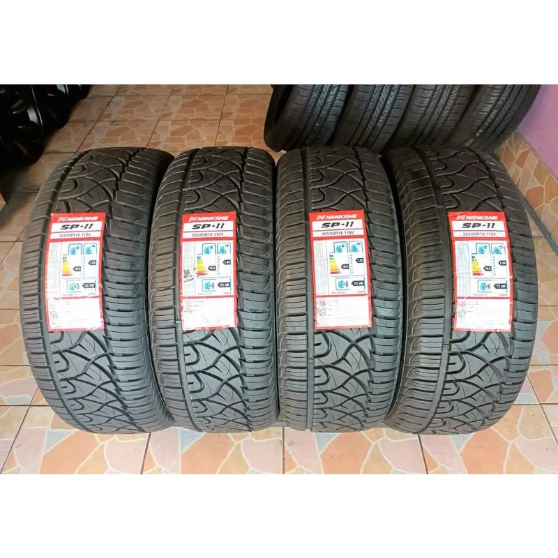 ยางใหม่ค้างปี 265/60R18  Nankang Rollnex Premium SUV  ผลิตปี 2020  พร้อทจุ๊บลมแปซิฟิก 4 ตัว จัดส่งฟร