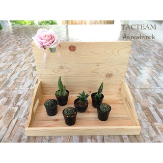 ถาดมีผนักสูง โชว์สินค้า Mini-Furniture ผลิตจากไม้สนแท้ ผลิตและจัดจำหน่ายโดย... TACTEAM #woodwork