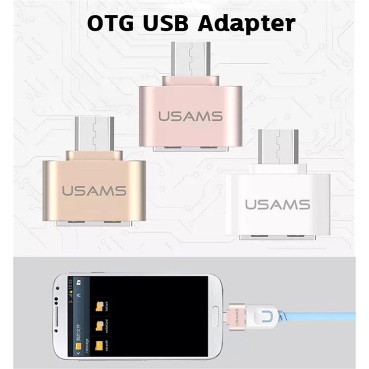 USAMS  OTG USB Adapter USB A to Micro USB (For Android) แท้