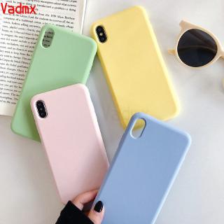 Vivo Y17 Y83 V7+ V7 Plus Y71 V5 V5S Lite Phone Case Liquid Silicone Soft TPU Colorful Fresh Simple Cover
