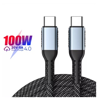 สายชาร์จ Usb C เป็น Usb Type C 100W 60W PD แบบชาร์จเร็ว