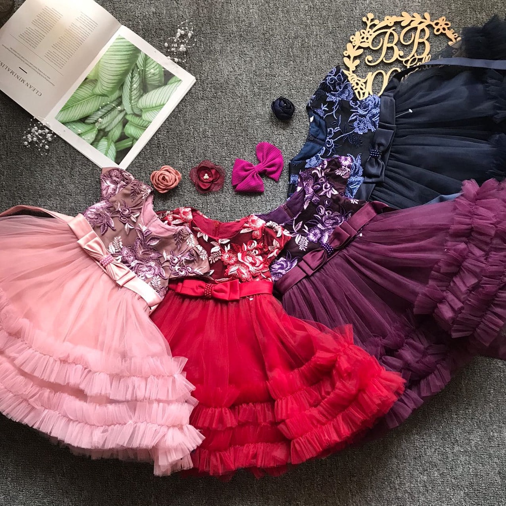 LITTLE BEAR KIDS GOWN 676-FB*4 (W HEADBAND) 67043