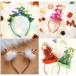 ที่คาดผมคริสมาส เปิดไฟได้ LED christmas headband