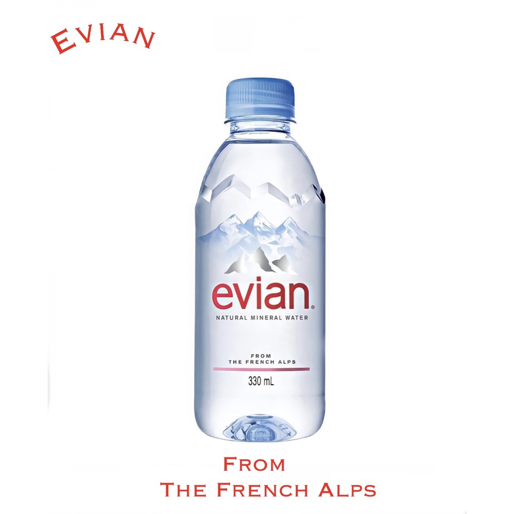 (0194) Evian Natural Mineral Water เอเวียงน้ำแร่ธรรมชาติ 330ซีซี