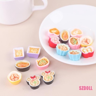 [SZDOLL] โมเดลอาหารจําลองเรซิ่น ขนาดเล็ก สําหรับตกแต่งบ้านตุ๊กตา 2 ชิ้น