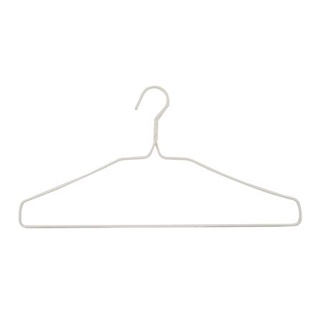 [พร้อมส่ง] HomeDoDee ไม้แขวนเสื้อเคลือบPVC ขาว (1x12) ไม้แขวนเสื้อ