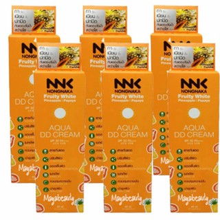 Nongnaka NNK Fruity White AQUA DD Cream SPF50 PA+++ 60ml(6กล่อง)ครีมกันแดดเนื้อบางเบาสูตรกันน้ำ#1091