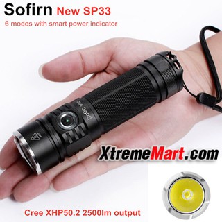 ไฟฉาย Sofirn SP33 แสงขาว สว่าง 2200LM EDC flashlight พร้อมแบตเตอรี่และเครื่องชาร์จ