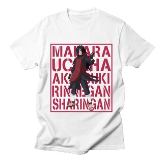 เสื้อยืดผ้าฝ้ายเสื้อยืดลําลอง ผ้าฝ้าย พิมพ์ลายอนิเมะนารูโตะ Ske Itachi Madara Obito แฟชั่นฤดูร้อน สําหรับผู้ชายL XL  XXL