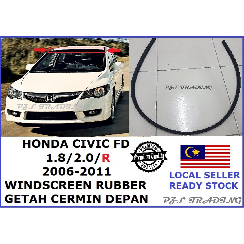 ยางหน้าจอลม Civic FD กระจกหน้าจอ FD1 FD2 1.8 2.0 SNA