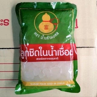 ลูกชิดสดในน้ำเชื่อม 1กิโลกรัม ตราน้ำเต้ามงคล เกรดพรีเมียม พร้อมรับประทาน