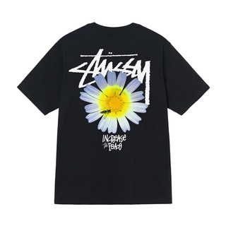 เสื้อยืดพิมพ์ลายแฟชั่น STUSSY เสื้อยืด พิมพ์ลายดอกไม้ ITP น่ารัก