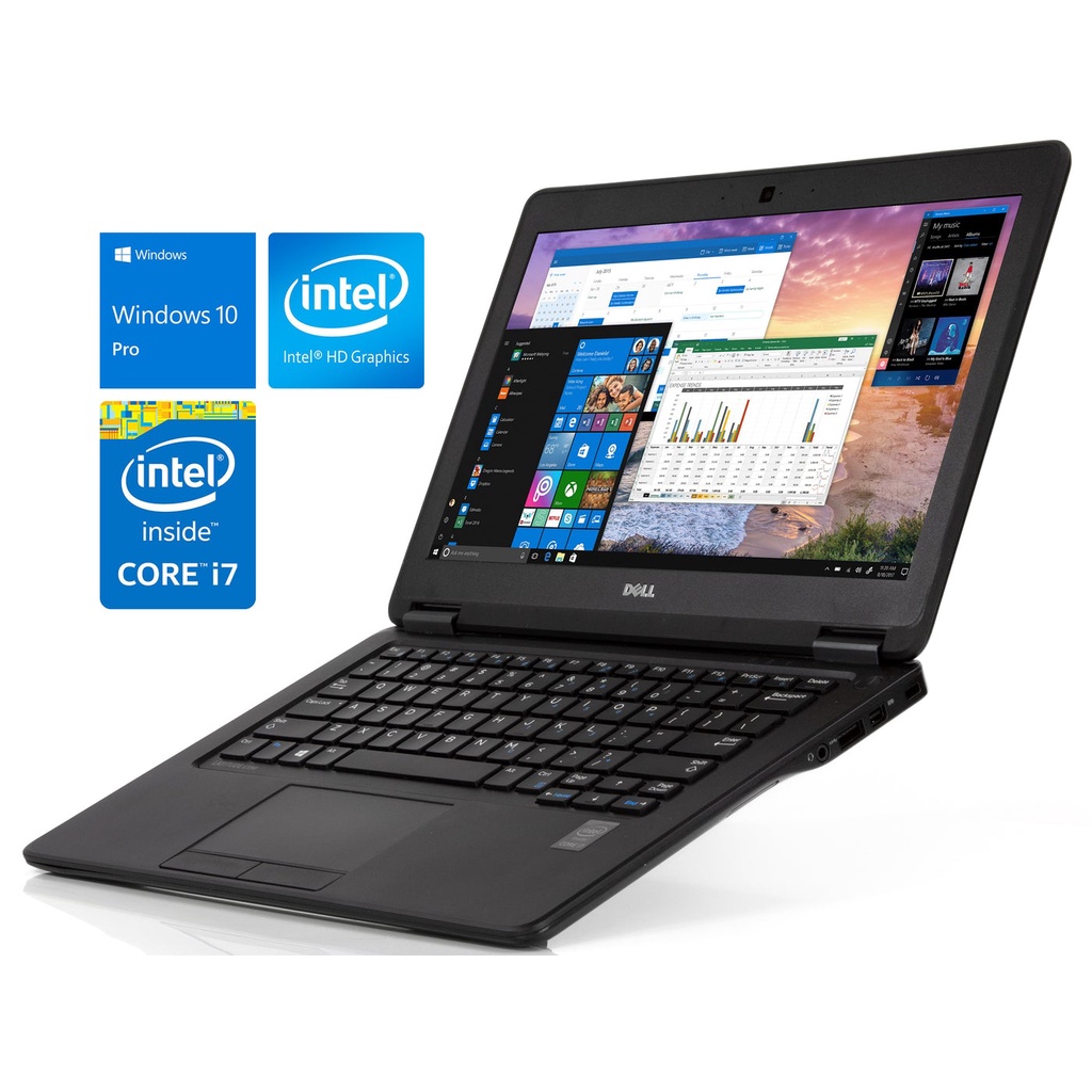 เครื่อง Notebook โน๊ตบุ๊คมือสอง Dell Latitude 7250 12.5 นิ้ว ทัชสกรีน Touchscreen Core i7-5600U Win 10 สเปคแรง ราคาถูก