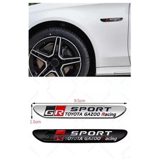 ราคาต้่อ 1 ข้าง เพจแต่งด้านข้าง ขนาด 95 x 15 mm จีอาร์ โตโยต้า GR SPORT TOYOTA RACING badge side fender accessories