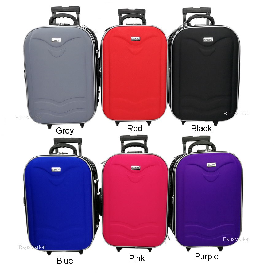 หมุนได้ 360 องศา กระเป๋าเดินทางแนวทแยง BagsMarket Luggage กระเป๋าเดินทางล้อลาก 18 นิ้ว แบบซิปขยายข้าง มี 2 ล้อด้านหลัง C