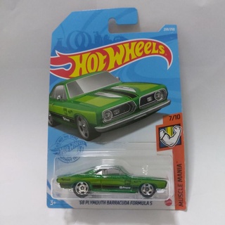 รถเหล็ก Hotwheels 68 PLYMOUTH BARRACUDA FORMULAR (ib29)