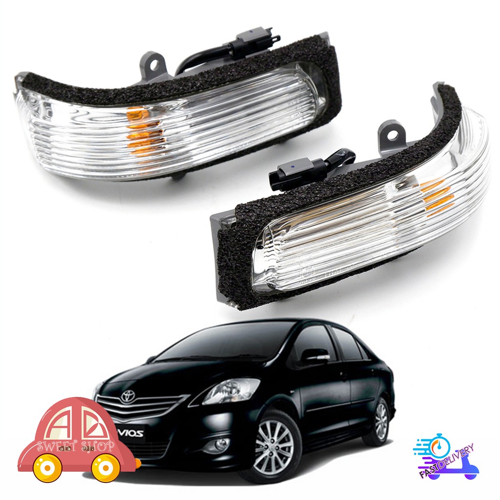 ไฟเลี้ยว มุมกระจก ซ้าย+ขวา พร้อมหลอดไฟ แท้ Lh+Rh Toyota  Vios'07,Altis'08,Yaris'06 ปี2006 - 2012