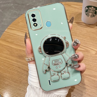 เคสโทรศัพท์มือถือ ลายนักบินอวกาศ สีแคนดี้ พร้อมขาตั้ง สําหรับ Itel P36 Vision 1+ P37 Vision 2S