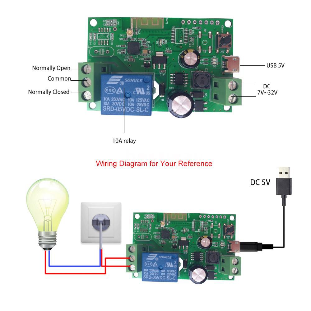 Ewelink Dc5v 12v 24v 32v Wifi Switch Wireless Relay Module Smart