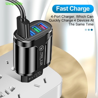 Uequilib USB Charger Fast Charge Wall Charging Mobile 4 Ports EU US Plug Adapter Travel new