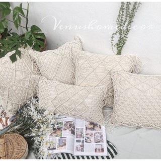 หมอนอิง แฮนด์เมดถัก Macrame สไตล์ BOHO