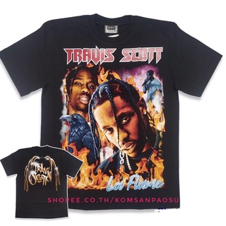 เสื้อยืดผ้าฝ้าย เสื้อยืด Travis scott เสื้อ travis scott hiphop rapper