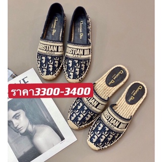 พรี​ DIOR Espadrilles รองเท้าชาแนล ของใหม่ หนังลูกแกะsize35-40