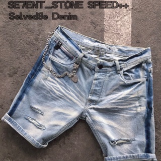 ยีนส์ขาสั้น ริมแดง sevenstone denim