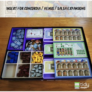 Tidy Insert สำหรับ Concordia  / Concordia Venus / Concordia Salsa ในกล่องเดียว   ⚠️ ไม่รวมตัวเกม ⚠️