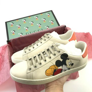 🌬ทางร้านจำหน่ายสินค้าลิขสิทธิ์แท้เท่านั้น💯🤓Disney x Gucci Ace sneaker MAIN COLOR White