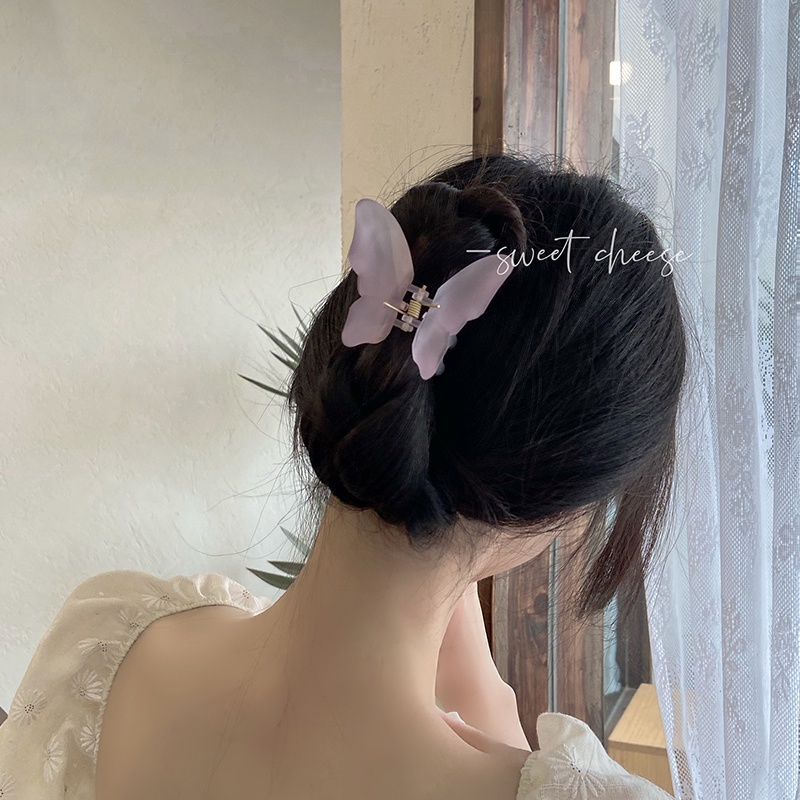 กิ๊บติดผมผีเสื้อ 3D ผู้หญิงโลภฤดูร้อน Frosted Back Head ClipS Headdress ราคา ถูกที่สุด ดีลบีเคเค แกลเลอรีภาพที่ 4