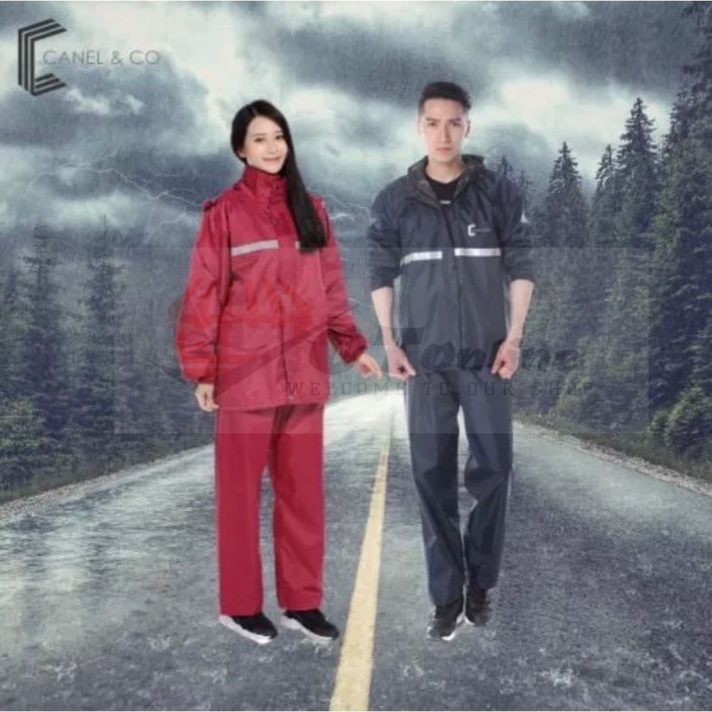 CANEL & CO Raincoat ชุดกันฝน / Baju Hujan Motorcycle Bike Bicycle PVC Jacket / กันฝน