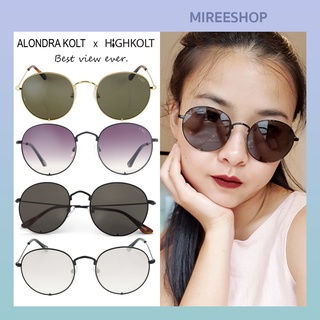 Alondra Kolt x HIGHKOLT The Round แว่นกันแดด ทรงกลม ขนาด 50 มม, 53 มม AK2050 AK2053 ของแท้ โดย Mireeshop