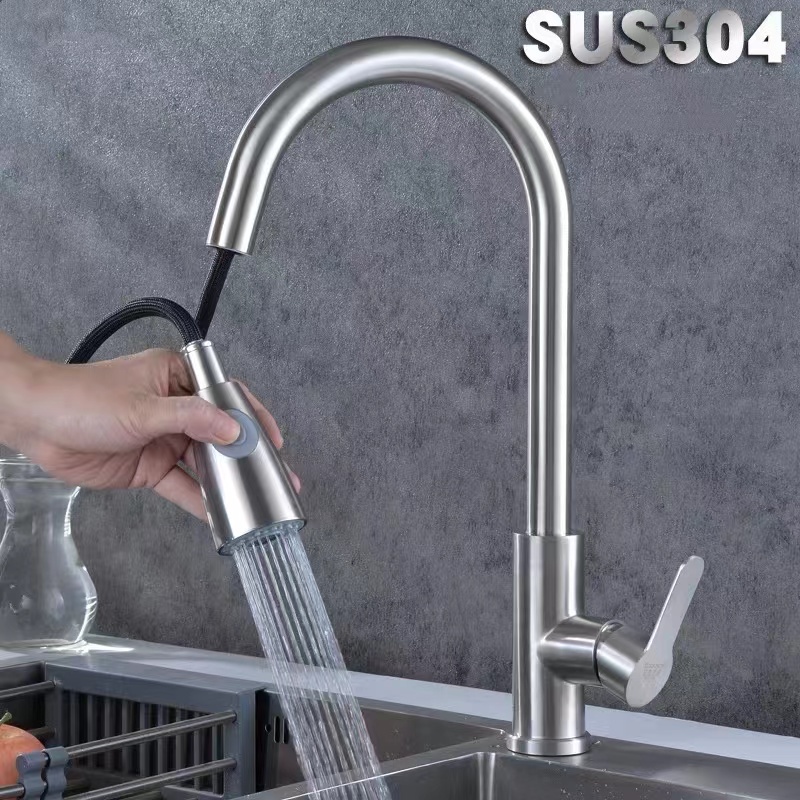 SHT ก๊อกซิงค์ ก๊อกน้ำอ่างล้างจาน   สแตนเลส ห้องครัว ห้องน้ำ