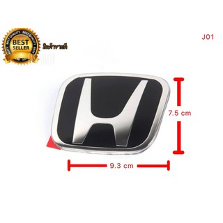 โลโก้ logo H ดำ สำหรับรถ Honda J01  ขนาด  (9.3cm x 7.5cm) งานเนียบเทียบแท้ญี่ปุ่น สวย สปอร์ต  ใส่ได้หลายรุ่น**ครบเครื่อง