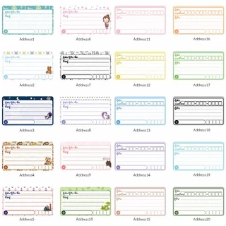 สติกเกอร์ ชื่อ ที่อยู่ สำหรับ จ่าหน้า พัสดุ 100 ดวง