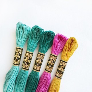 12pcs. DMC embroidery thread ไหมปัก12สี