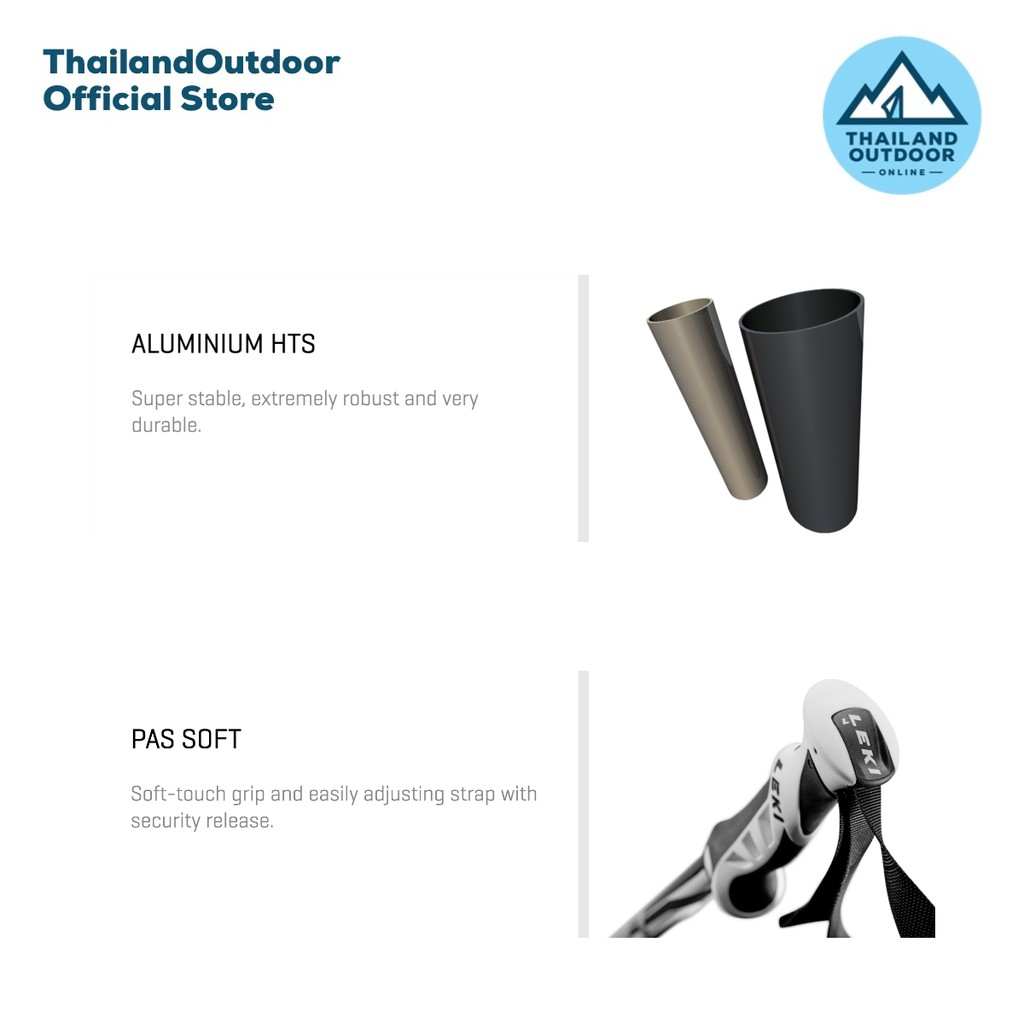 Leki ไม้เท้าเดินป่า รุ่น Voyager  Leki Voyager / Silver Gray – White ราคา ถูกที่สุด ดีลบีเคเค แกลเลอรีภาพที่ 4
