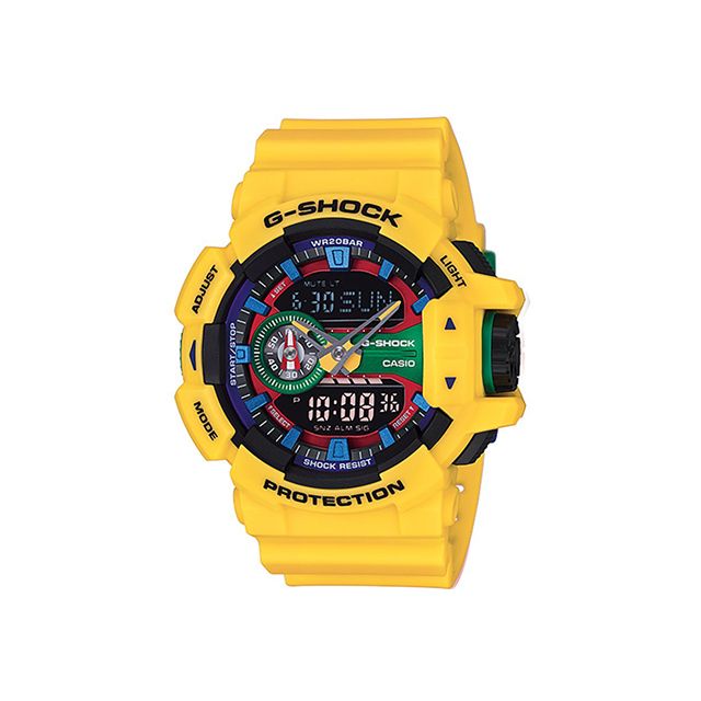 Casio G-Shock นาฬิกาข้อมือผู้ชาย สายเรซิ่น รุ่น GA-400-9A - สีเหลือง